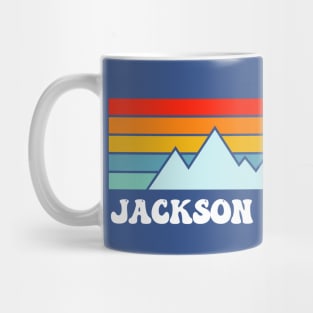 Jackson Hole Wyoming Ski Grand Teton Mountains Smiley Face Mug